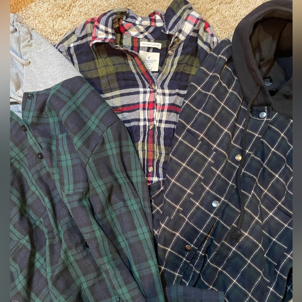 3 pack of flannels/ jackets
